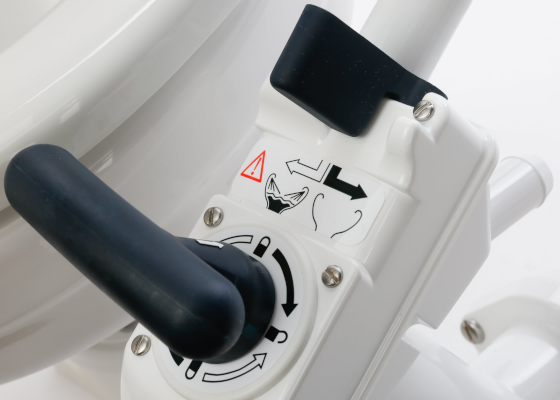 Marine-Toilette-Bedienhebel